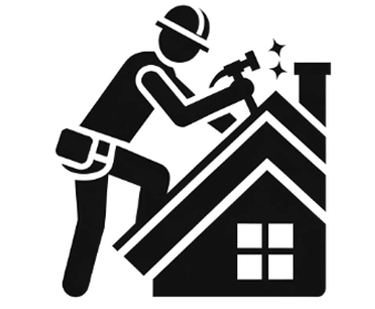 trabajador reparando tejado icono